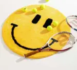 Minimalist Yellow Soft Smiley Face Rug