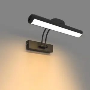 Minimalist adjustable LED wall lamp in bar shape for bathroom