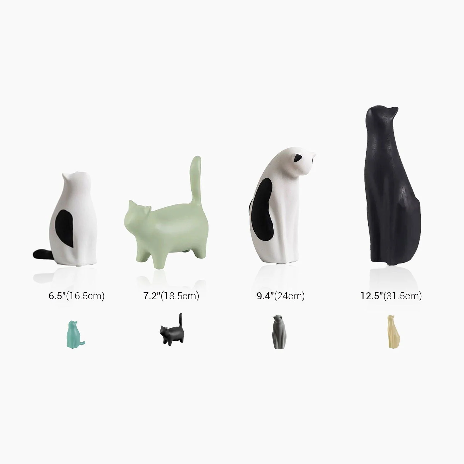 Minimalistic Sitting Cat Sculpture -