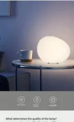Minimalistic Stone Shape Atmosphere Table Lamp