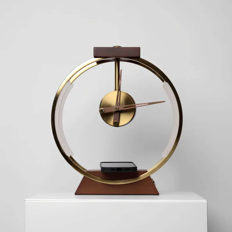 MinimalistischeLED TischuhrlampemitkabelloserLadefunktion ModernesDesignundhochwertigeMaterialien