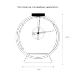 MinimalistischeLED TischuhrlampemitkabelloserLadefunktion ModernesDesignundhochwertigeMaterialien6