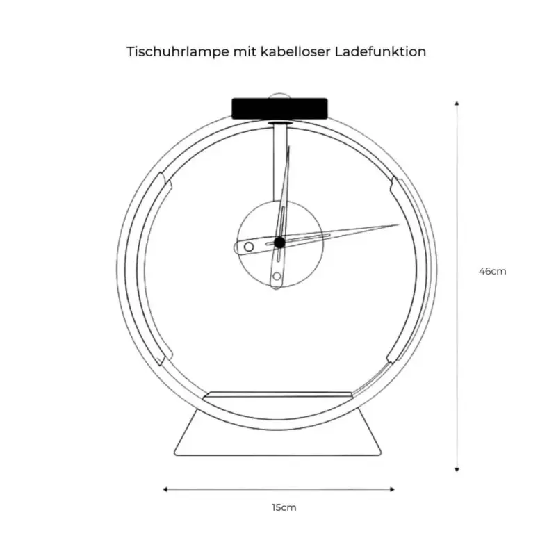 MinimalistischeLED TischuhrlampemitkabelloserLadefunktion ModernesDesignundhochwertigeMaterialien6