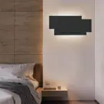 MinimalistsquarestackedLEDwalllampmadeofaluminum Homeko10