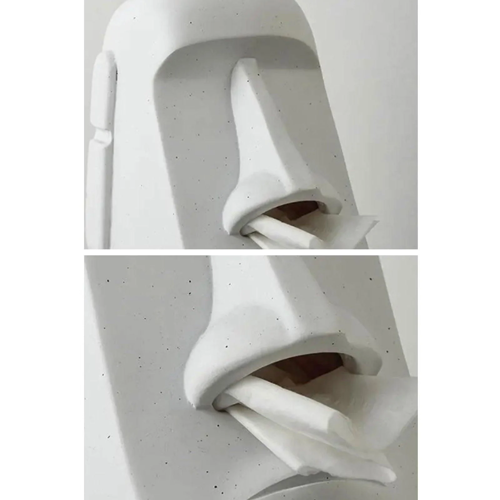 Moai Stone Statue Tissue Holder -