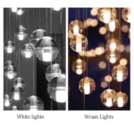 Modern Crystal Glass Ball LED Pendant Lights Fixtures Multiple Staircase Lamps Bar Hanging Lamp For Hotel fee58456 5421 40df bb6f ceea316021e5