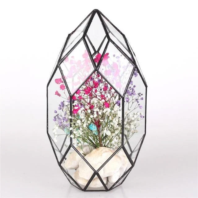 Modern Glass Flower Pot Large Irregular Polyhedral Geometric Glass Terrarium Lantern Succulent Plant Flowerpot 11 Inches 1e37f64d A4ec 4fdf Bbe0 1ba53b8dc484