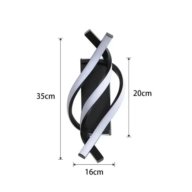Modern LED Wall Light Curved Design Spiral Wall Lamp for Living Room Bedroom Bedside Aisle Home fe15da54 84a7 40e9 abf6 caa08a667f26