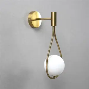 ZenithGlass - metal glass ball wall light