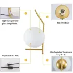 Modern Minimalist Glass Household Table Lamp Nordic Creative Personality Bedroom Bedside Lamp Hoom Decoration Ball Desk 041bd166 3557 4392 a451 b4300bf52152
