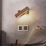 Modern Nordic Solid Wood LED Rotated Wall Lamp Bedside Night Light Bedroom Living Room Aisle Sconce 849016f0 b91b 44ac 9548 f8748d613e7a