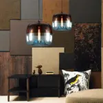 Modern Nordic colorful hanging Glass Pendant Lamp Fixtures E27 LED pendant Lights for Kitchen Restaurant living