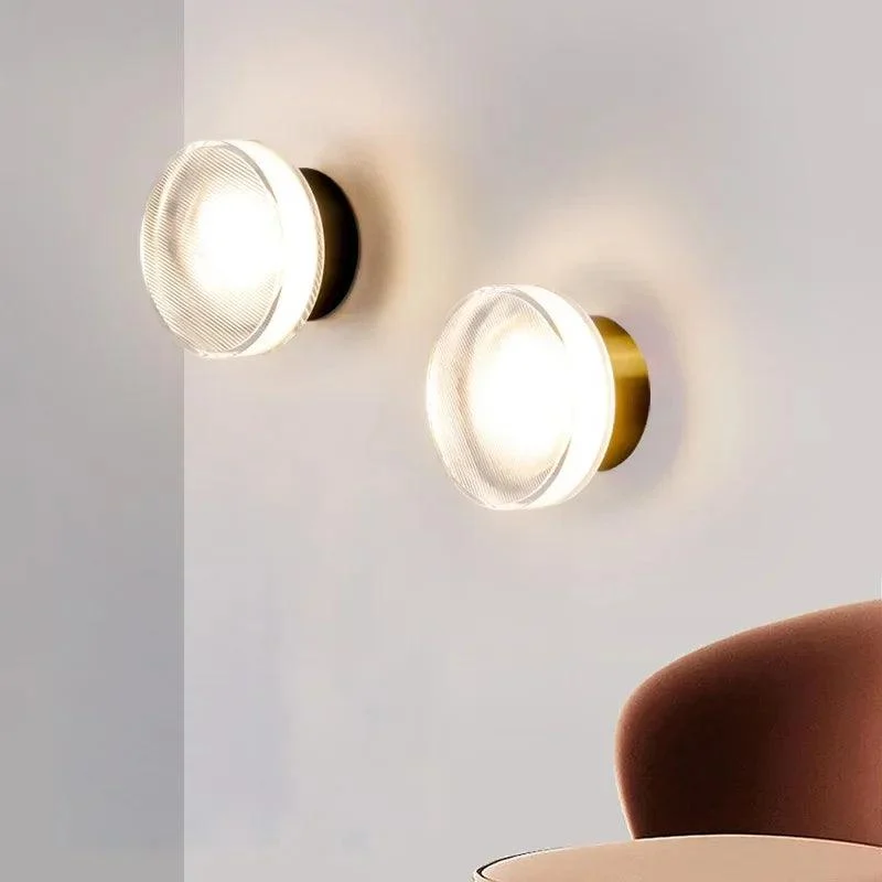 Modern Round Wall Lamp Led Glass Wall Light Sconce Living Room Aisel Corridor Bedroom Bathroom Home 190bf214 418d 45c6 B331 A32354463a52