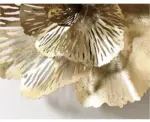 Modern Wrought Iron 3D Gold Flower Decorfaure