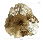 Modern Wrought Iron 3D Gold Flower Decorfaure