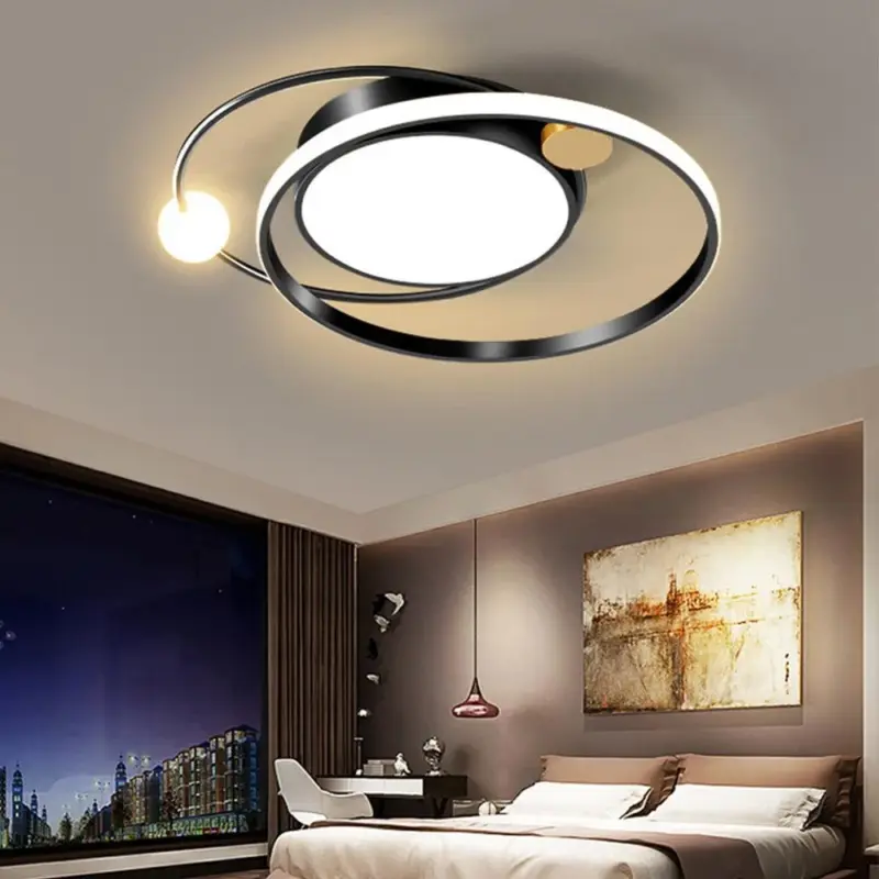ModernArtisticMetalRoundLEDCeilingLight