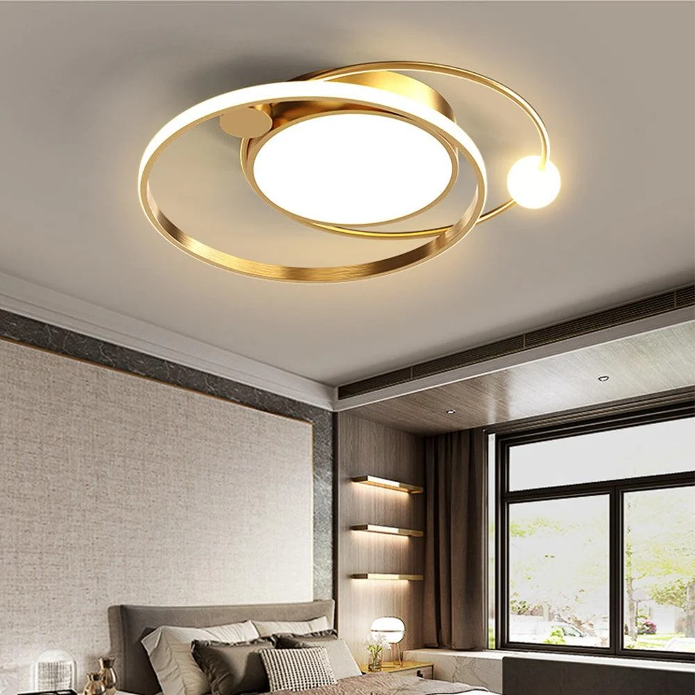 Modernartisticmetalroundledceilinglight 16