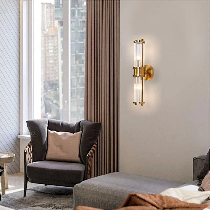 Modernbrassgoldcrystalwallsconce 6