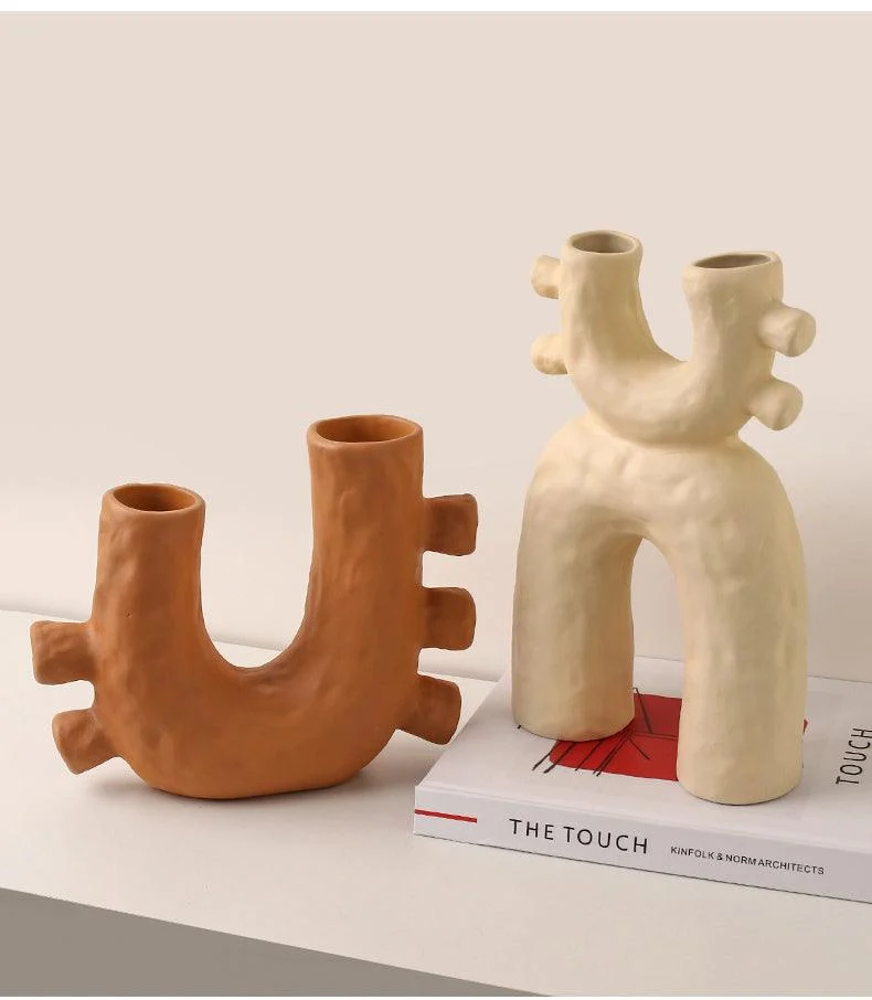 Modern Ceramic Sculpture Vase - Homeko