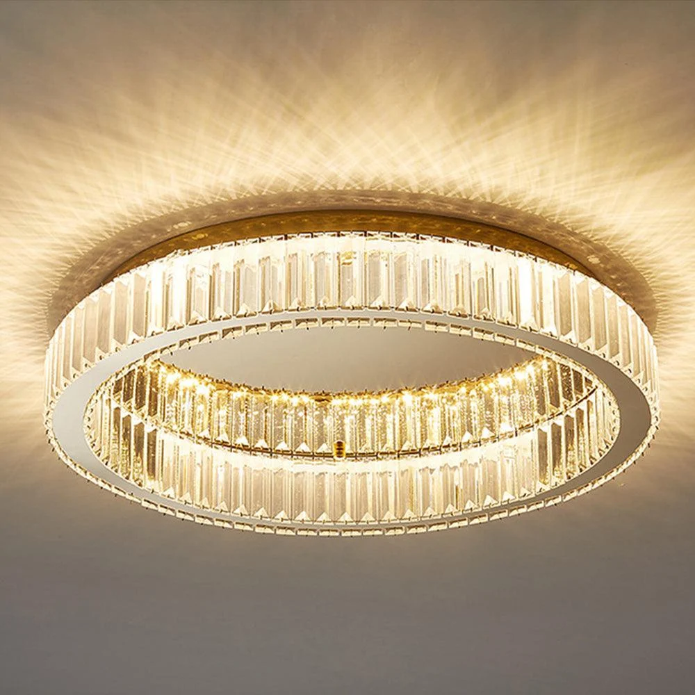 Moderncirclegoldcrystalceilinglight 5