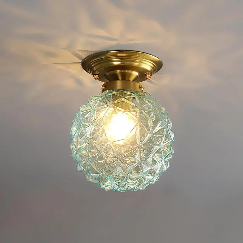 ModernClearGlassBallCeilingLampforHallway Homeko15