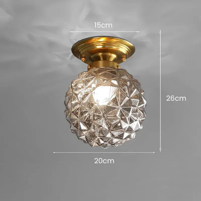 ModernClearGlassBallCeilingLampforHallway Homeko3
