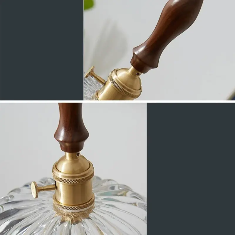 ModernCopperPendantLampwithWoodenHandle Homeko5
