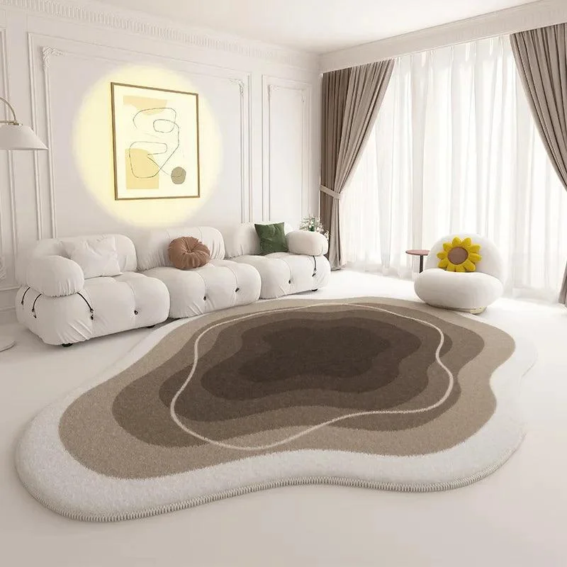 Modern Cream Style Plush Rug - Homeko