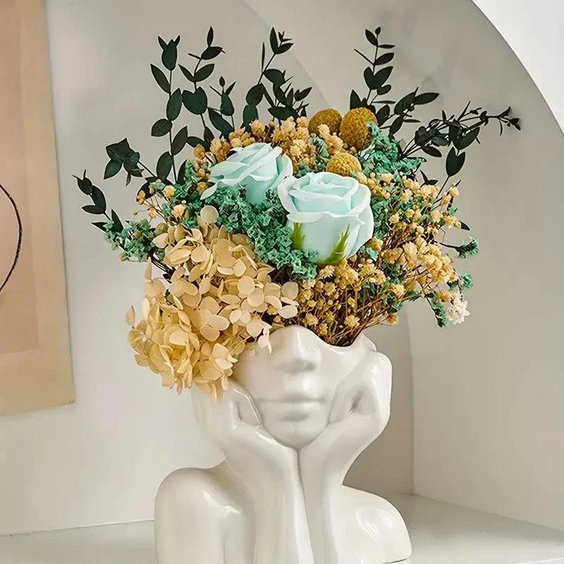 Modern Female Head Vase - Homeko