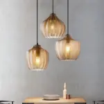 ModernGlassPendantLightwithWaveShadeforDiningRoom-Homeko11 ModernGlassPendantLightwithWaveShadeforDiningRoom Homeko11