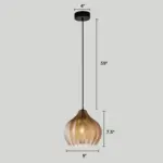 ModernGlassPendantLightwithWaveShadeforDiningRoom-Homeko2 ModernGlassPendantLightwithWaveShadeforDiningRoom Homeko2