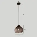ModernGlassPendantLightwithWaveShadeforDiningRoom-Homeko7 ModernGlassPendantLightwithWaveShadeforDiningRoom Homeko7