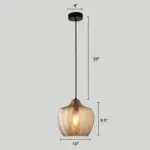 ModernGlassPendantLightwithWaveShadeforDiningRoom-Homeko8 ModernGlassPendantLightwithWaveShadeforDiningRoom Homeko8