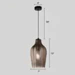 ModernGlassPendantLightwithWaveShadeforDiningRoom-Homeko9 ModernGlassPendantLightwithWaveShadeforDiningRoom Homeko9