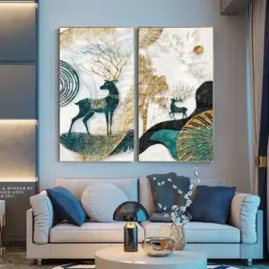 Modern Golden Foil Deer