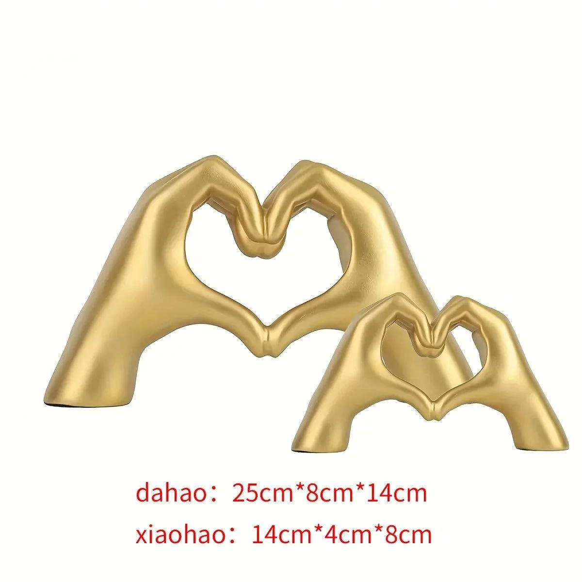 Modern Heart Gesture Sculpture - Homeko