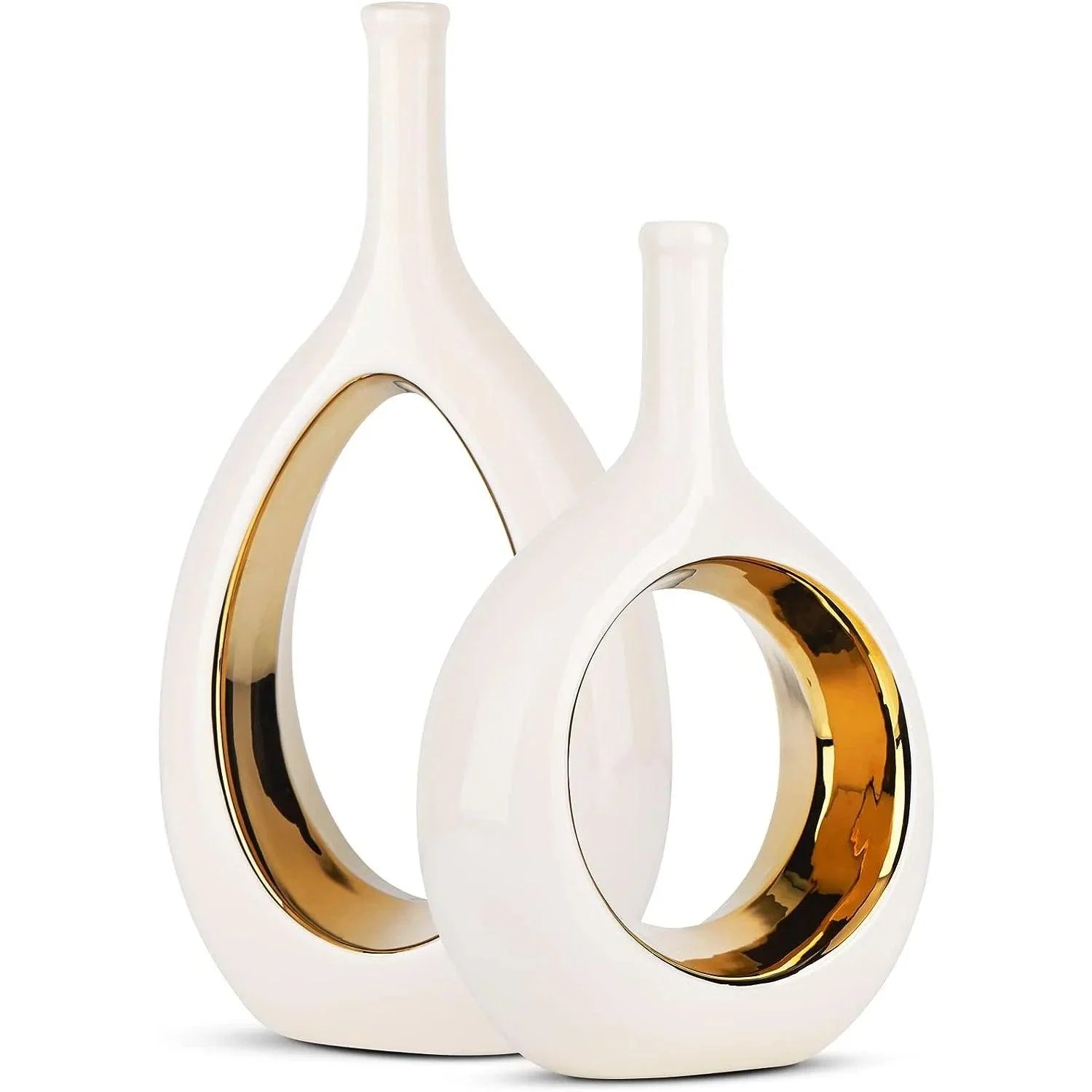 Modern Hollow Ellipse Vase - Homeko