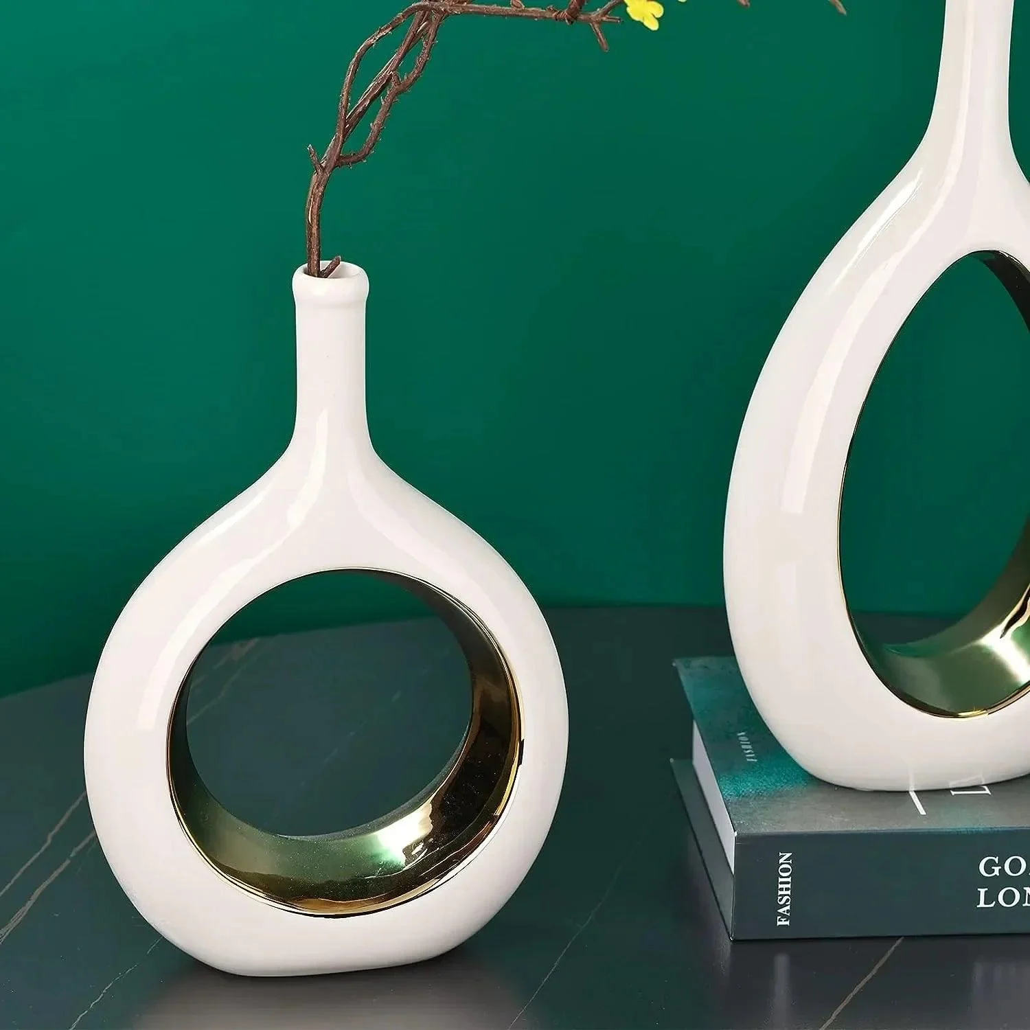 Modern Hollow Ellipse Vase - Homeko