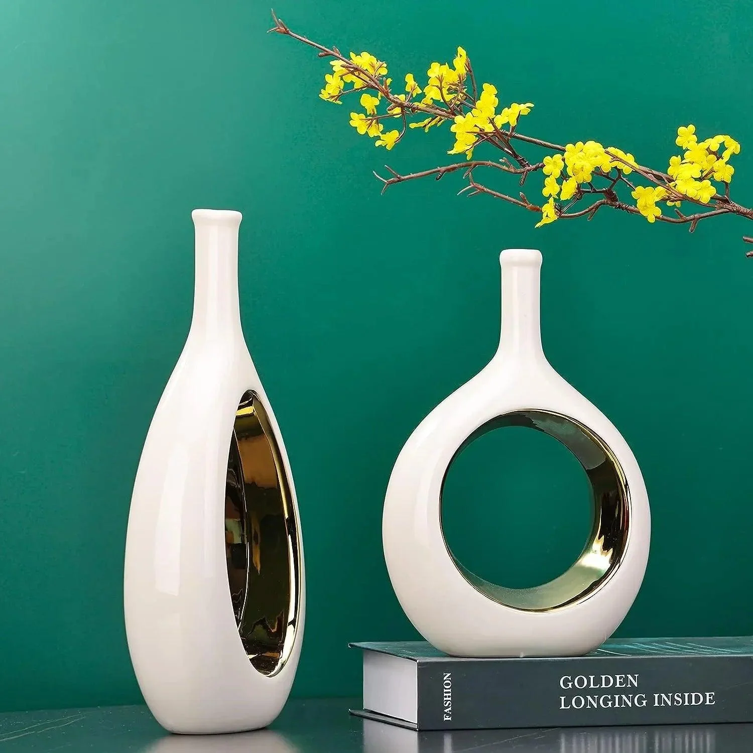 Modern Hollow Ellipse Vase - Homeko