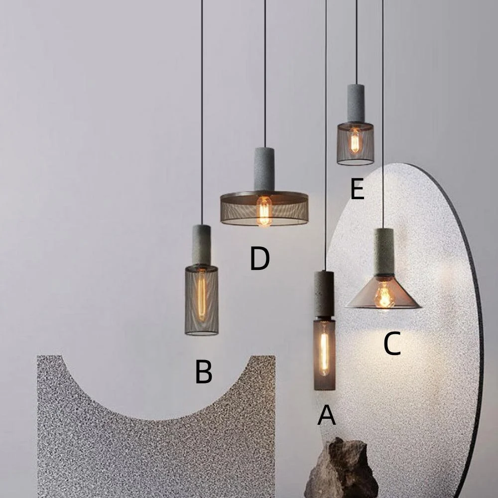 Modernindustrialstylecementmetalpendantlight 5