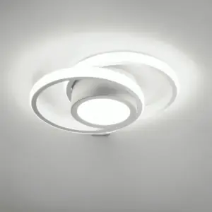 Modern LED Ceiling Lamp - 2 Rings Creative Design