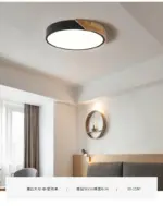 ModernLEDCeilingLampforBedroom AcrylicandMetalRoundRecessedLamp Homeko2