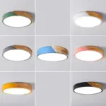ModernLEDCeilingLampforBedroom AcrylicandMetalRoundRecessedLamp Homeko4