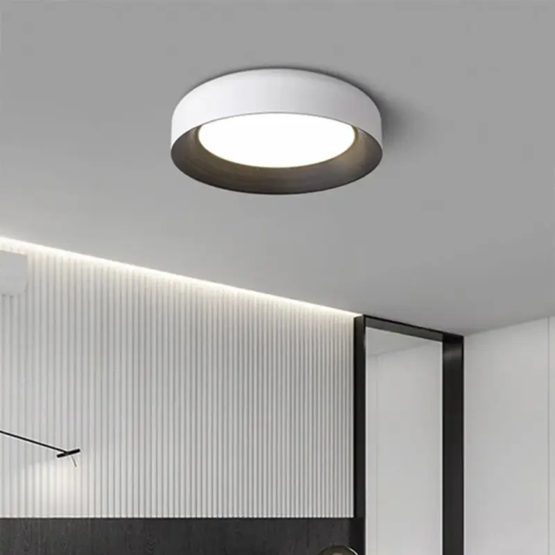 ModernLEDMetalCeilingLampFlushMountBlackCeilingLight