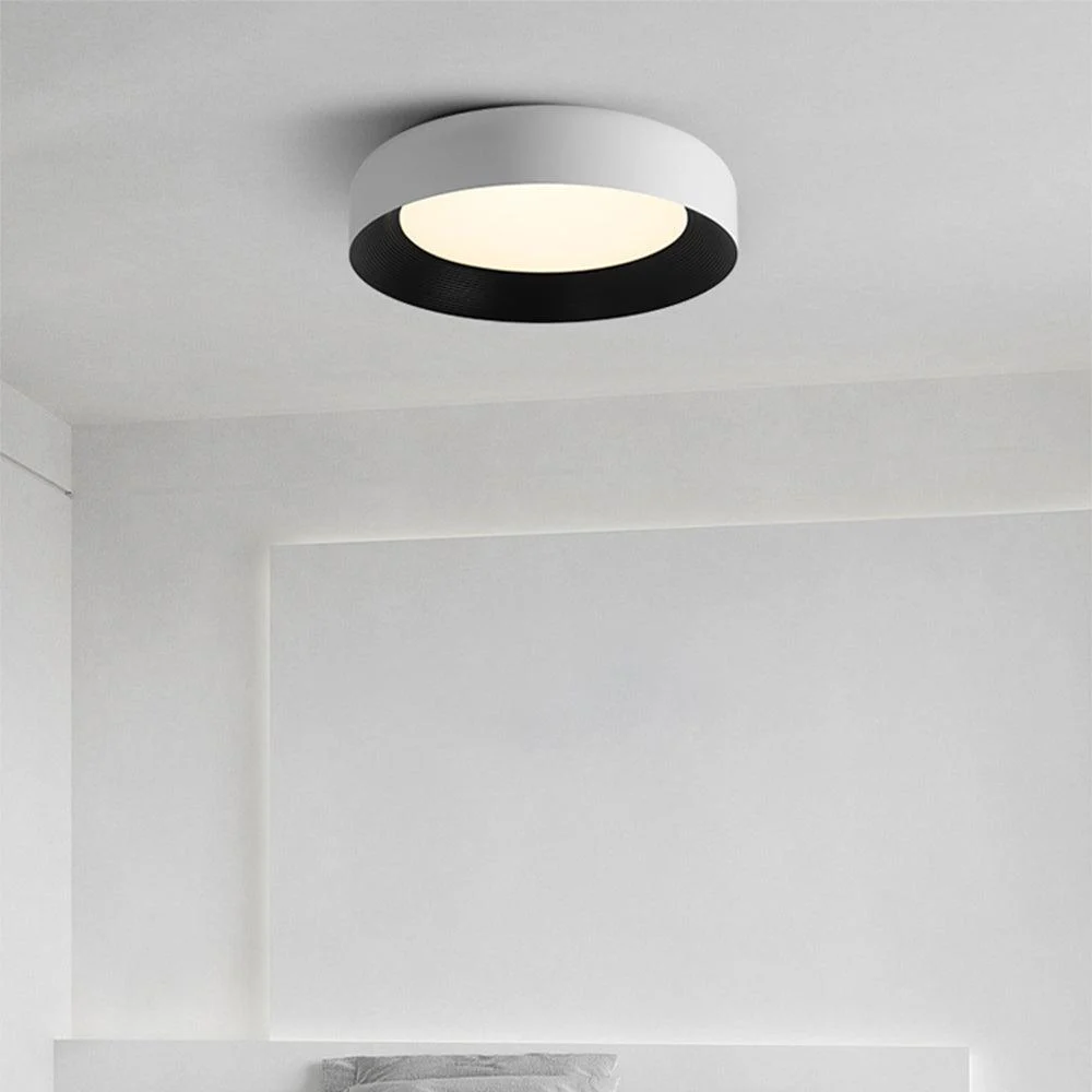 Modernledmetalceilinglampflushmountblackceilinglight 4