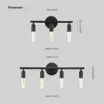 ModernLEDWallLampBlackforBathroom Homeko2