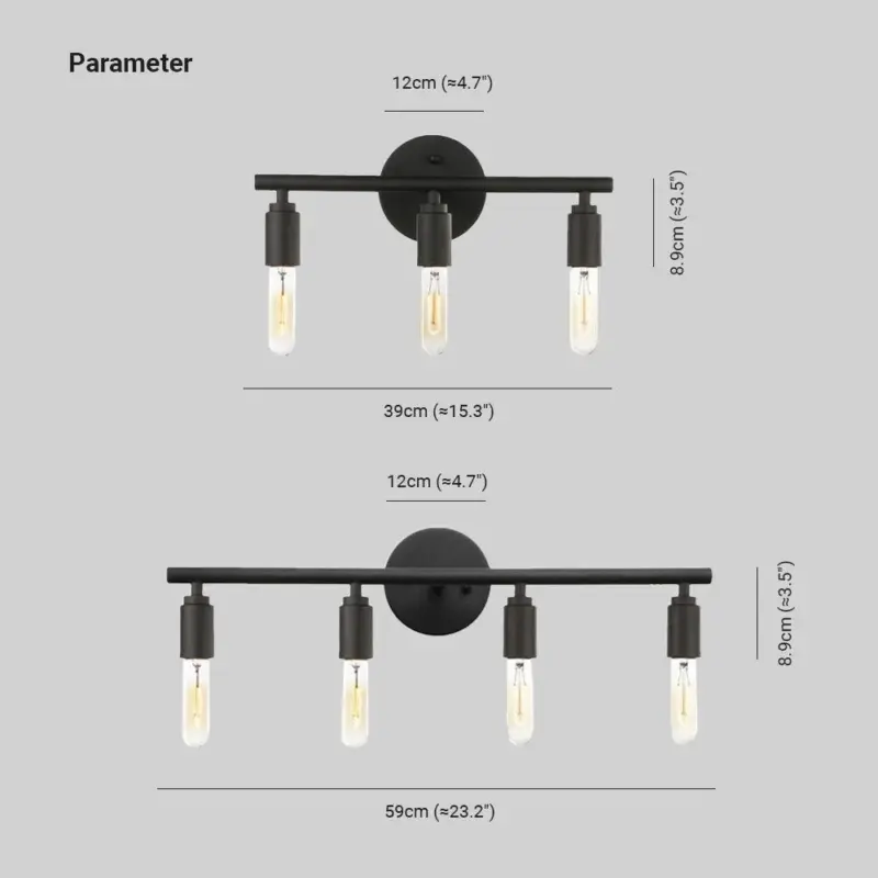 ModernLEDWallLampBlackforBathroom Homeko2