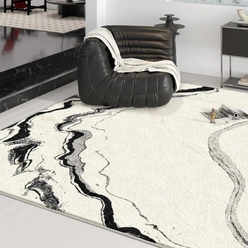 Modern Marble Fluffy Rug - Homeko