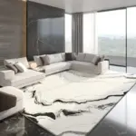 ModernMarbleFluffyRug Homeko5