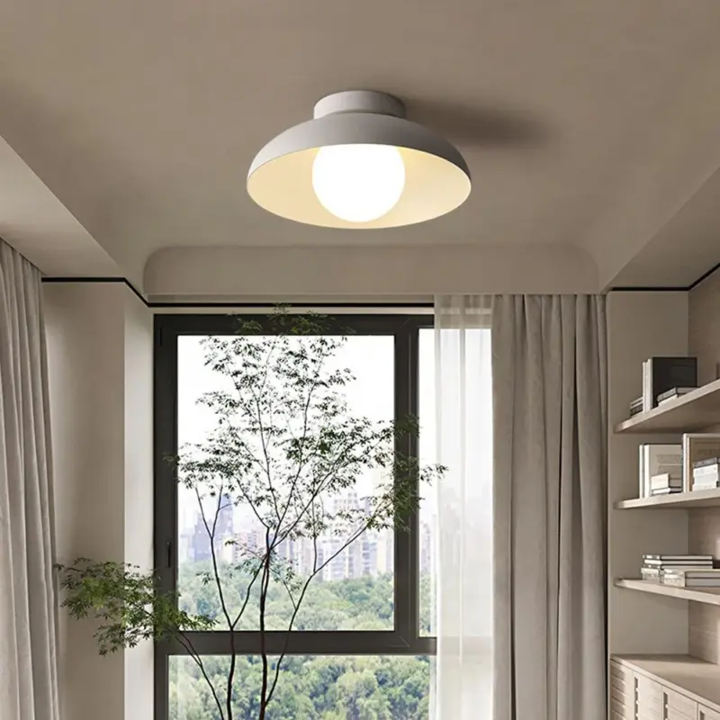 ModernMetalSemiFlushHallwayCeilingLight Homeko1